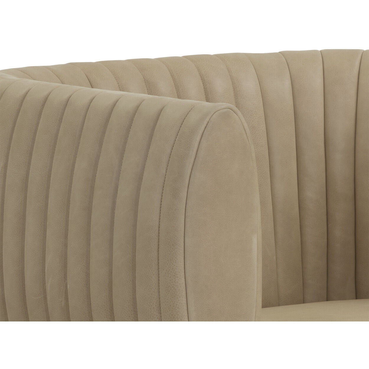 Tryor Sahara Sand Leather Lounge Chair